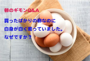 卵を割ったら白身が白く濁っていました。なぜですか？【卵のギモンQ&A⑩】