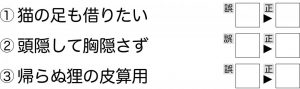 週末に脳活（物忘れ対策や認知症予防にことわざ誤字クイズ【第二弾】）