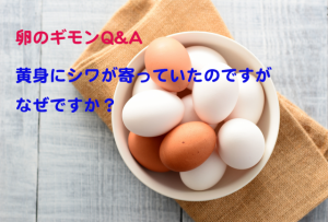 卵を割ると黄身にシワが寄っていました。なぜですか？【卵のギモンQ&A⑰】