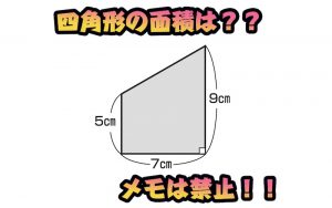 【日々是脳トレ！】「面積寸法当てドリル」で物忘れ対策を！